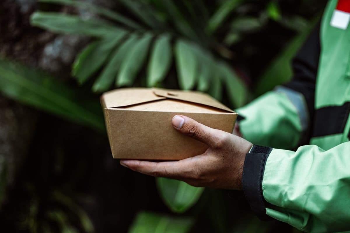 A courier delivery package